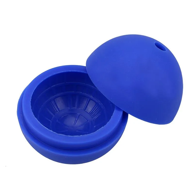 Hot Creative Silicone Blue Wars Death Star Round Ball Ice Cube Mold Tray Desert Sphere Mold DIY