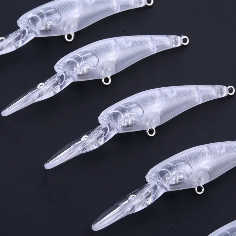 ABS Plastic Unpainted Fishing lure Blank Body Minnow Bait 9.3cm 6g Shallow  Diving Swimbaits DIY color Baits Accessories