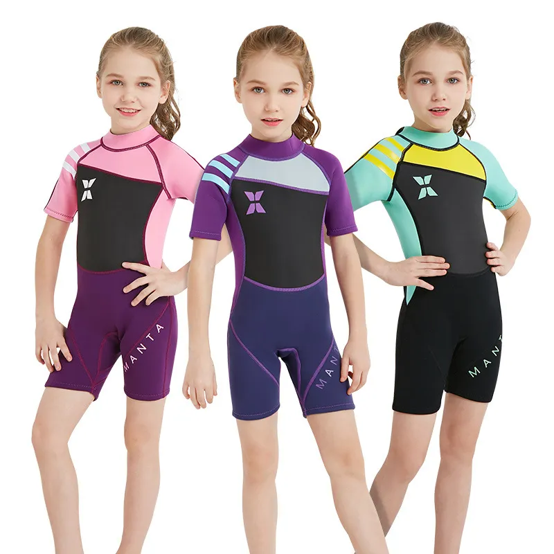 2,5 Mm Neopren Kinder Kurzarm Neoprenanzug Jungen Und Mädchen Tauchanzug  Neopren Surfen Schnorcheln Tragen Von 33,69 € | DHgate