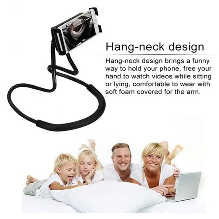 S8 S9 Plus iPhone X 7 8 Plus 용 New Neck Neck Closphone Holder Slacker 휴대폰 브래킷 Handfree 스마트 폰 마운트 행거