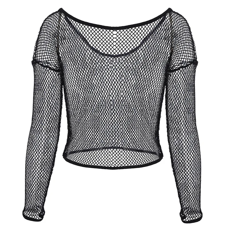 fishnet blouse