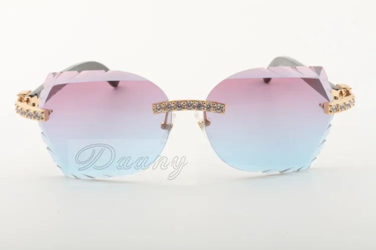 2018 New Natural Mixed Horn Sunglasses, 8300817-A, Colorful High Quality Sunglasses, Luxury Fashion Diamond Glasses Size: 58-18-140mm