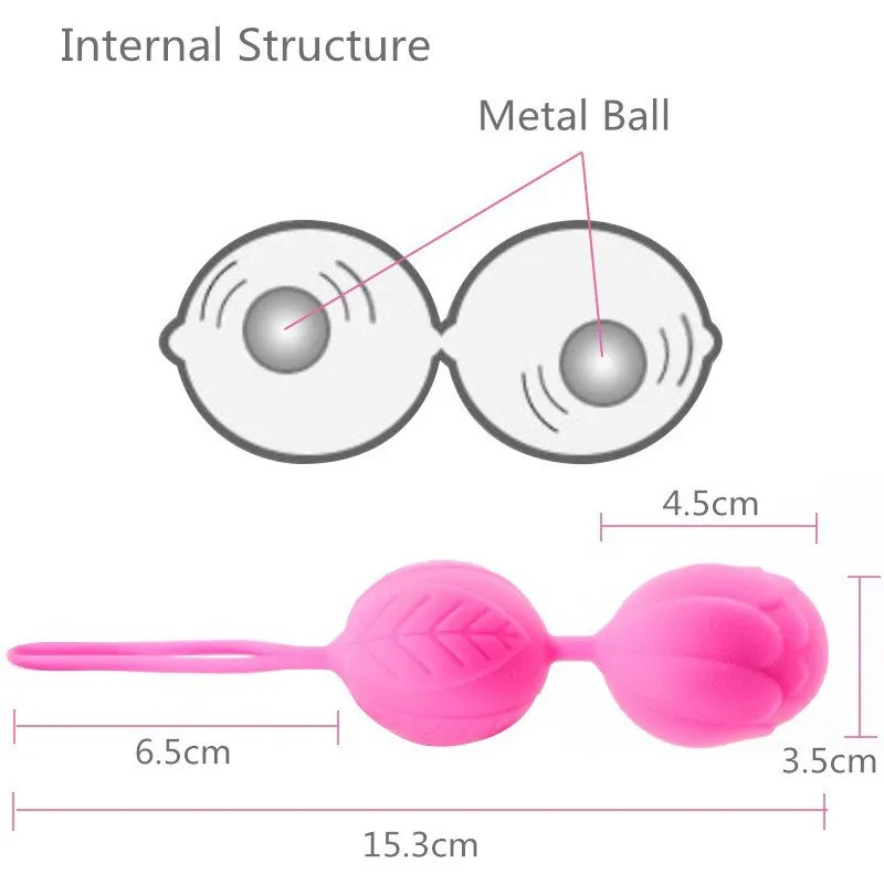 Silicone Kegel Ball Vibrator Vagina Tight Exercise Vibrator Ben Wa Ball for Woman + Silicone Butt Plug Jewelry Anal Sex Toys12