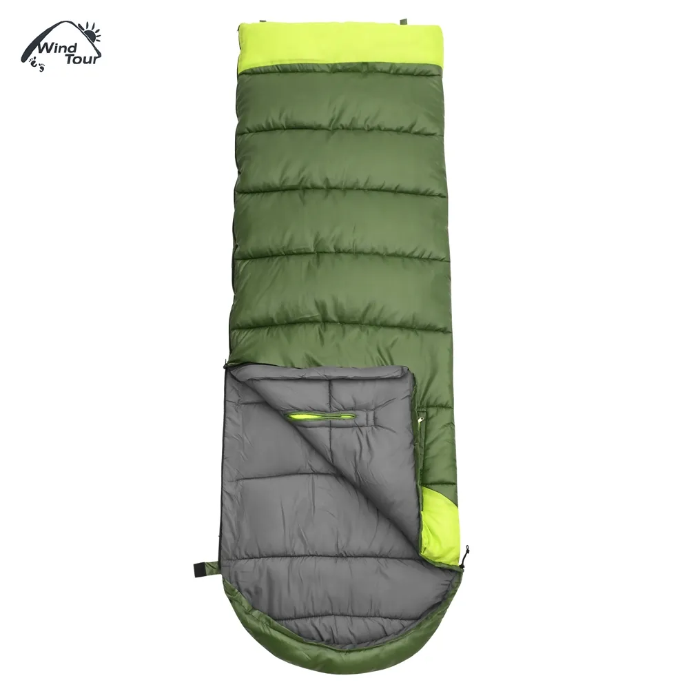 WIND TOUR Adult Outdoor Hand Unbound Thickening Envelope Style Sleeping Bag