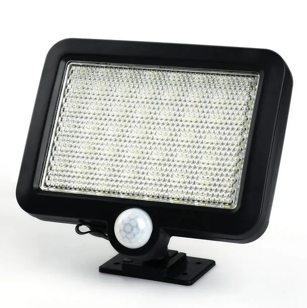 Ledertek Gorąca Sprzedaż Słoneczna LED Zasilany Ogród Lawn Światła Outdoor Podczerwieni Czujnik Światła 56 LED Solar Motion Detection Wall Light