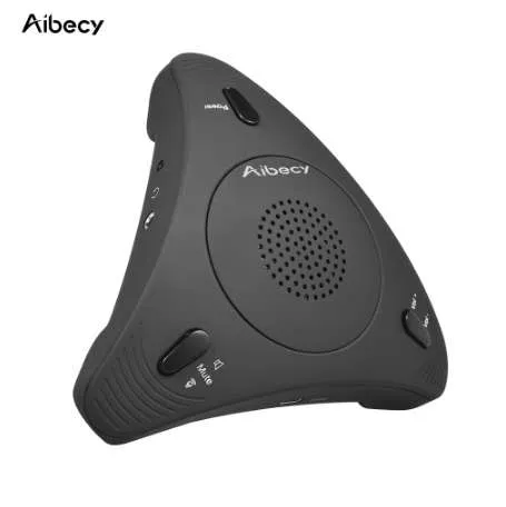 Aibecy Desktop Conferência Computador Omnidirectional Condensador Microfone Micano Alto-falante SpeakerPhone 360 ​​Pickup Audio Plug