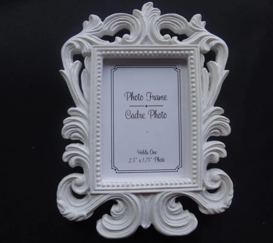 30 pezzi di cornice per foto in stile barocco ornato di colore bianco o nero, regalo per porta carte da tavolo per feste di matrimonio