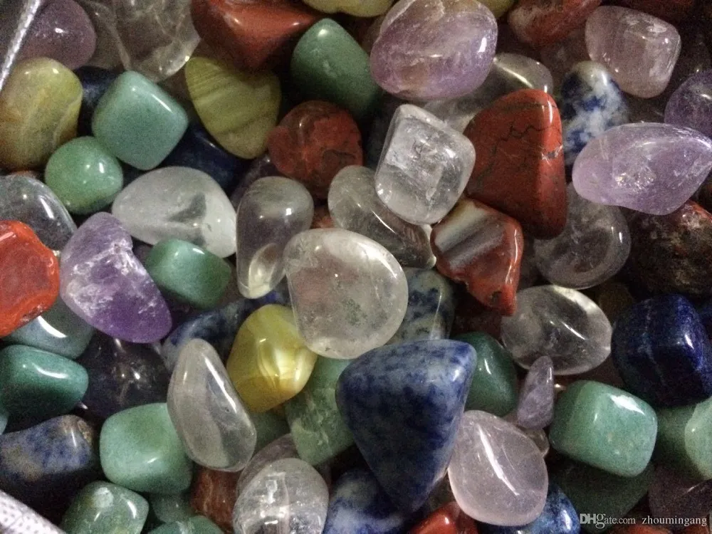 Dingsheng Natuurlijke Gemengde Chakra Stones Gravel Crystal Quartz Tumbled Stone Chips Amethyst Aventurijn Jasper Lapis Lazuli voor Healing Reiki