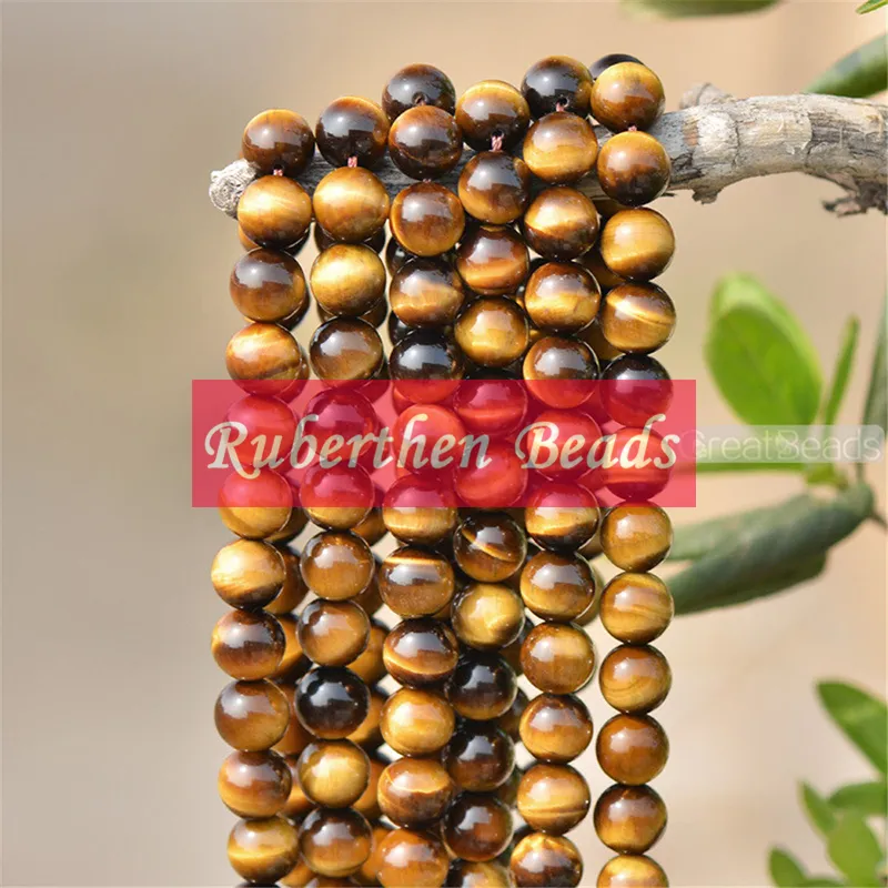 NB0009 en vente naturel AB + perles d'oeil de tigre bijoux à bricoler soi-même accessoire à la mode en vrac pierre perles rondes pour faire des bijoux perle en gros