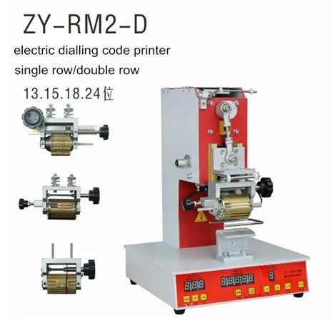 Imprimante de code de numérotation électrique ZY-RM2-D, machine à coder de cadran, machine à estampage automatique, machine de rainure de logo en cuir