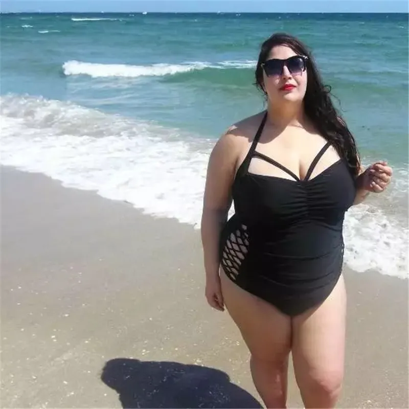 2018 été chaud maillot de bain une pièce XL-4XL maillot de bain noir style classique obèse foule préférée maillots de bain Bikini ensemble maillot de bain maillot de bain