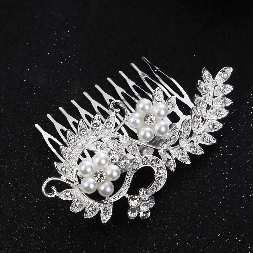Feis Hole Crystal Chinese Dragon and Flower Hair Combed Romantic Bridal Flower HeadDress Hair Accessory for Bride Wedd1133588