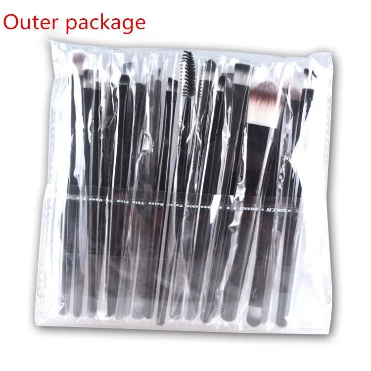 20st Kosmetiska sminkborstar Set Powder Foundation Ögonskugga Eyeliner Lip Brush Tool Märke Sminkborstar skönhetsverktyg pincel maquiagem