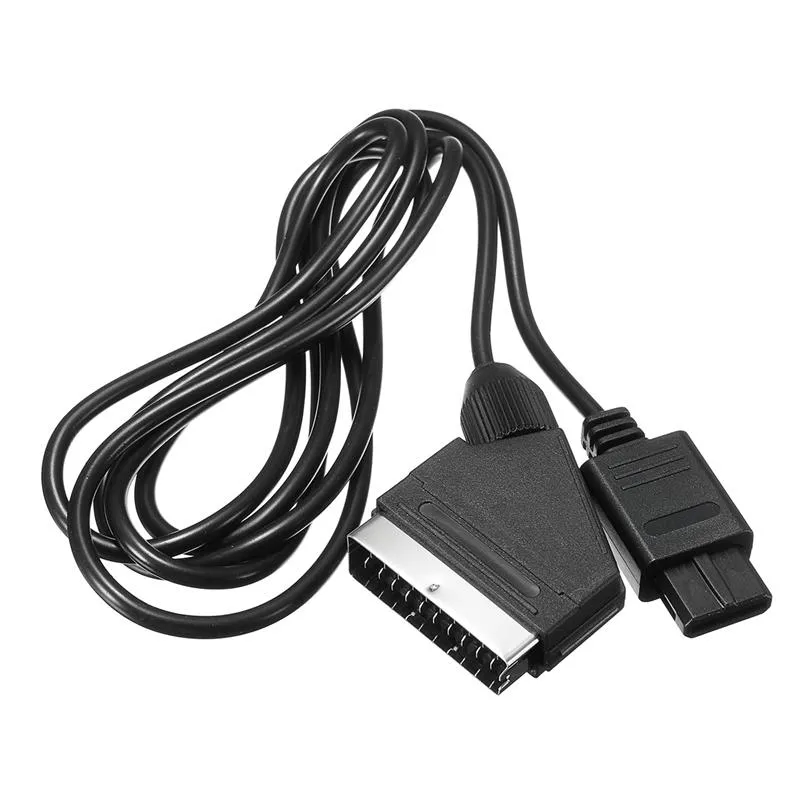 1,8 m RGB SCART AV -kabel för Super Famicom SNES N64 GAMECUBE NGC Audio Video Cables Cord Lead DHL FedEx Ups gratis frakt