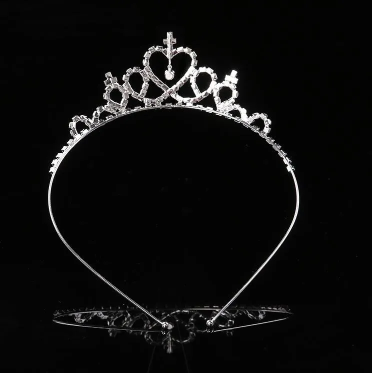 Niña Niño Niños Regalo de Navidad Rhinestone Crystal Tiara Hair Band Kid Girl Nupcial Princesa Prom Crown Diadema regalo de Navidad