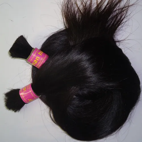 100g Sem Trama Do Cabelo Humano A Granel Para Trança Brasileira Cabelo Liso A Granel Para Trança 1 Pacote de 10 a 26 Polegada Cor Natural Extensões de Cabelo