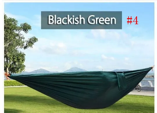 Nylon portátil Única Pessoa Hammock 230 * 90 cm Parachute Parachute Tecido Hammock Para Viagem Caminhadas Mochila Camping Rede