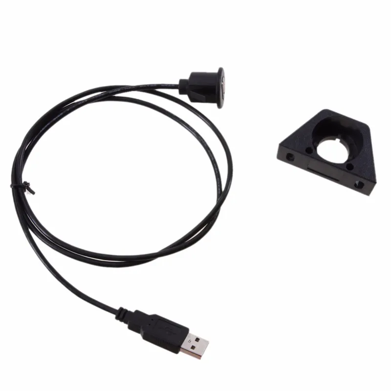USB Extension Lead Cable For Car Dashboard Mounting Panel Installation Auto Dash Board Adapter M/F Cables 1M