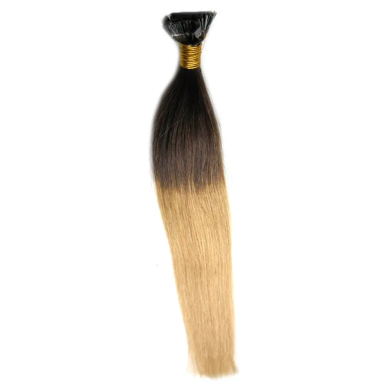 100 s Grau 7a Cabelo Virgem Não Processado Top Quality Ponta plana extensão do cabelo queratina aumento da cápsula Brasileiro ombre cabelo humano Em Linha Reta 100g