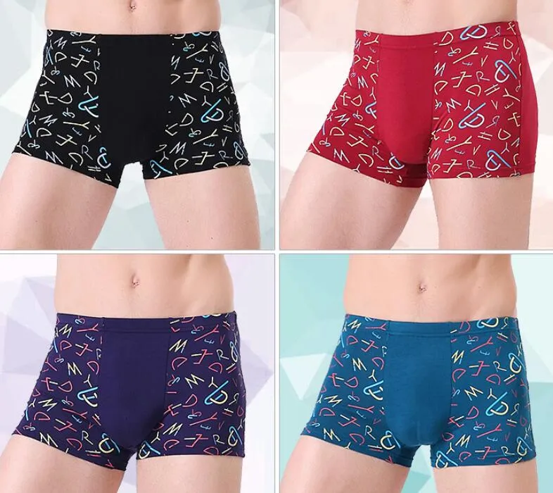 4 stks/partij hoge kwaliteit 11 kleuren sexy katoen mannen boxers ademend heren ondergoed