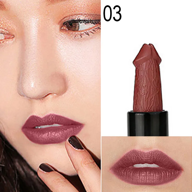 Lipstick Mushroom Pecker Lipstick Penis Willy Shaped lip Hens Night Party Makeups Long Lasting Matte Lipstick6091688