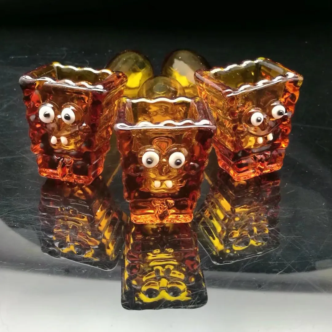 Amber glass pipe barrel Wholesale Glass bongs Oil Burner Glass Pipes Water Pipe Oil Rigs, Oil.