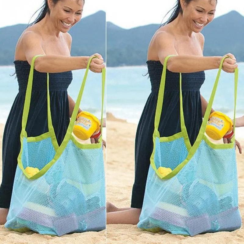 Bolsas organizadoras portátiles de alta calidad para exteriores para bebés, bolsas de playa para niños, bolsas para recibir bolsas de arena para la playa, bolsas de almacenamiento para recoger juguetes