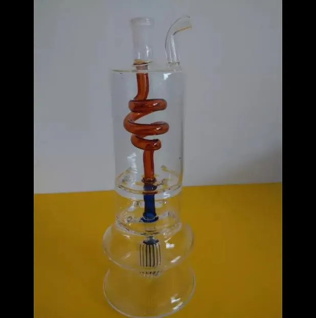 Bottiglia d'acqua a spirale interna Bong in vetro all'ingrosso Bruciatore a nafta Tubi dell'acqua in vetro Rigs Oil Rigs Smoking Rigs