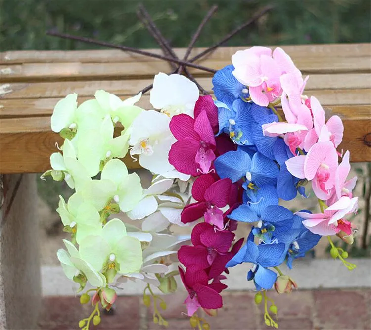 78cm Schmetterlings-Orchideen-Blumen-Ausgangsdekoratives Blumen-Partei-Hochzeits-Ereignis-Dekoration Heißer Verkauf EMS geben Verschiffen frei