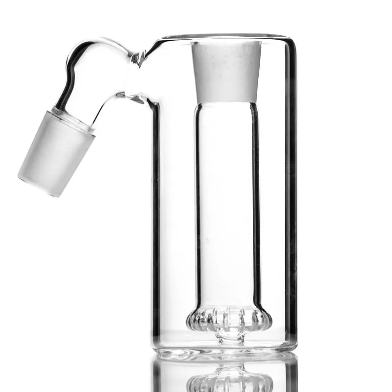 Autres accessoires pour fumeurs Capteur de cendres en verre 14mm Percolateur de pommeau de douche à 45 degrés un joint intérieur 18mm d'épaisseur clair cendrier pour bong