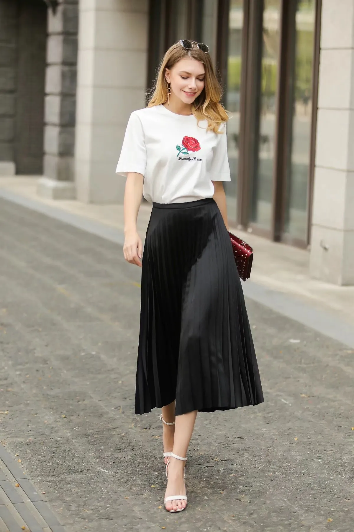 Mid length pleated skirts 70 2025