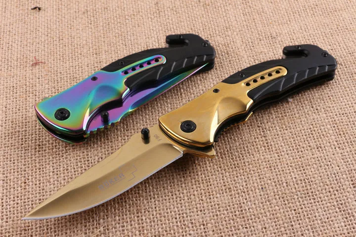 Bo ker F90 Quick Open Folding Knife Knives Outdoor Camping Hunting Pocket Gift Knife Xmas gift knife for man 1pcs BALI