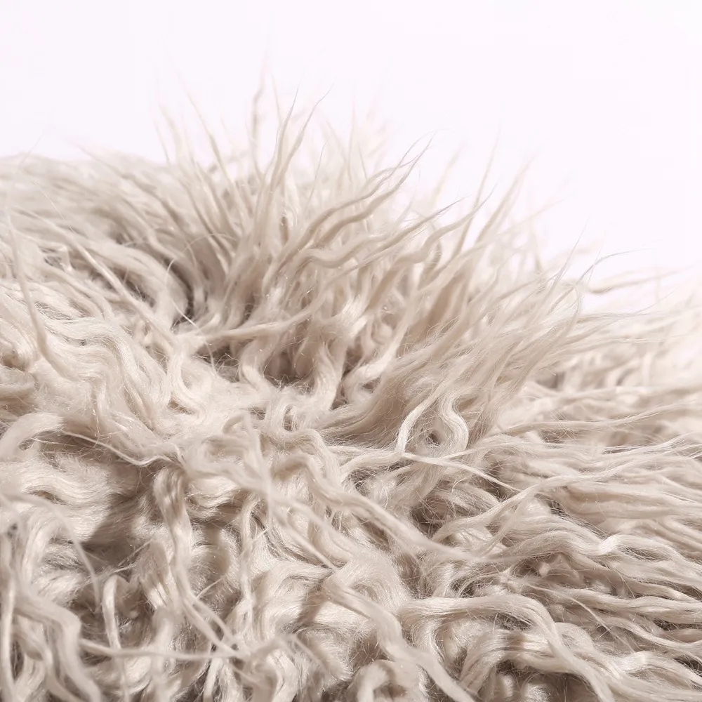 Fodera cuscino in pelliccia di agnello mongolo Fodera cuscino in morbido peluche di lana di pecora Fodera cuscino soggiorno camera da letto