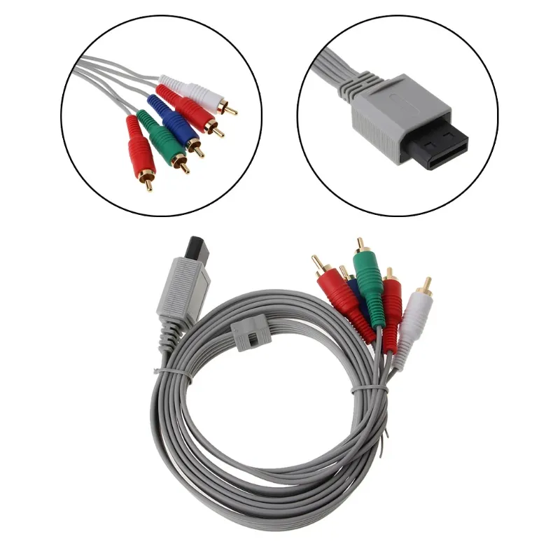 New Composite High Definition HD Component Audio Video AV Cable For Wii WiiU DHL FEDEX UPS 