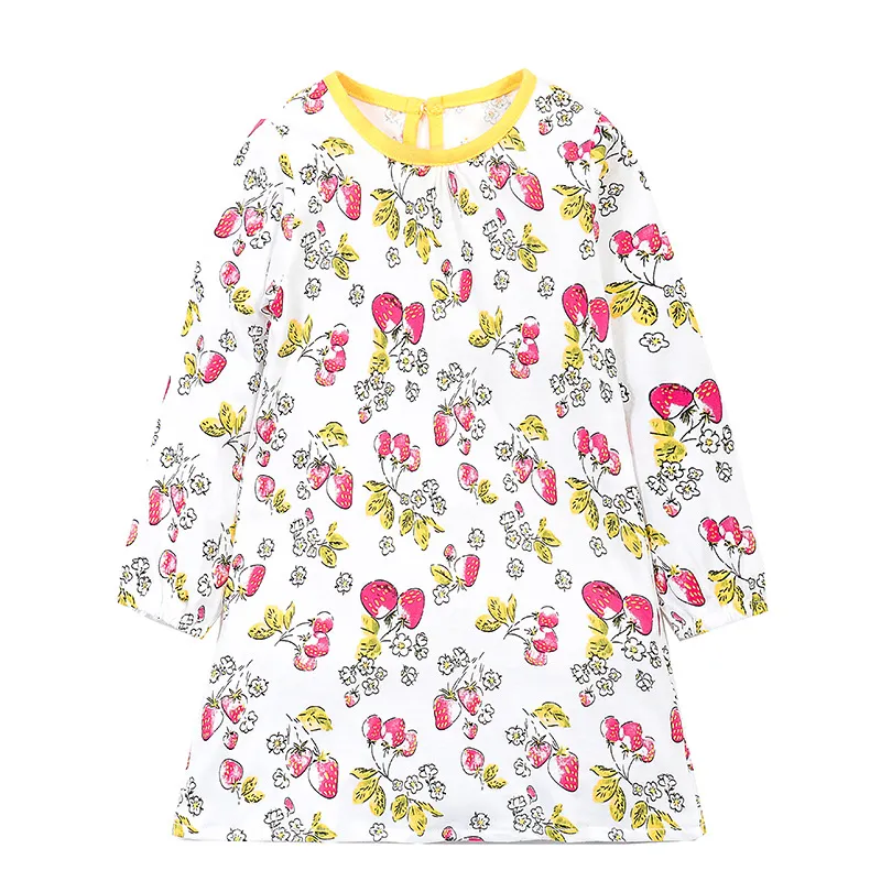Hot Flower Baby Girls Robes 2018 Printemps Automne Coton Enfants Robes pour Filles Vêtements Jersey Enfants Vêtements Toddler Enfants Princesse Robe