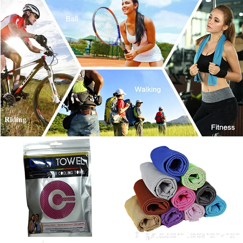 Serviette Rafraîchissante Sukeen Lot De 4 Serviettes Rafraîchissantes Pour Le Cou Et Le Visage, En Microfibre, Douces Et Respirantes Pourla Gym, Le Camping, Le SportHommes Et Serviette Refroidissante