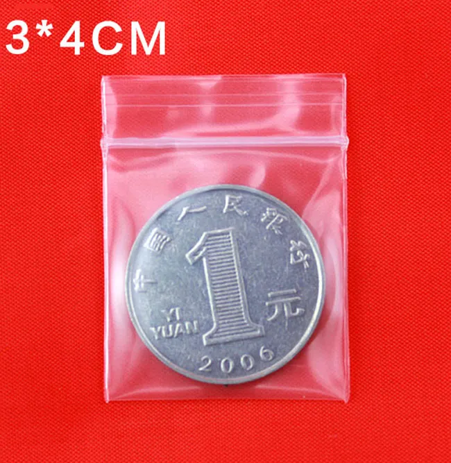 Wissen Breedte 2-3 cm Miniatuur Zip Lock Plastic Opslag Verpakking Tassen Voedsel Snoep Bonen Sieraden Reclosable Dikke PE Self Sealing Small Package