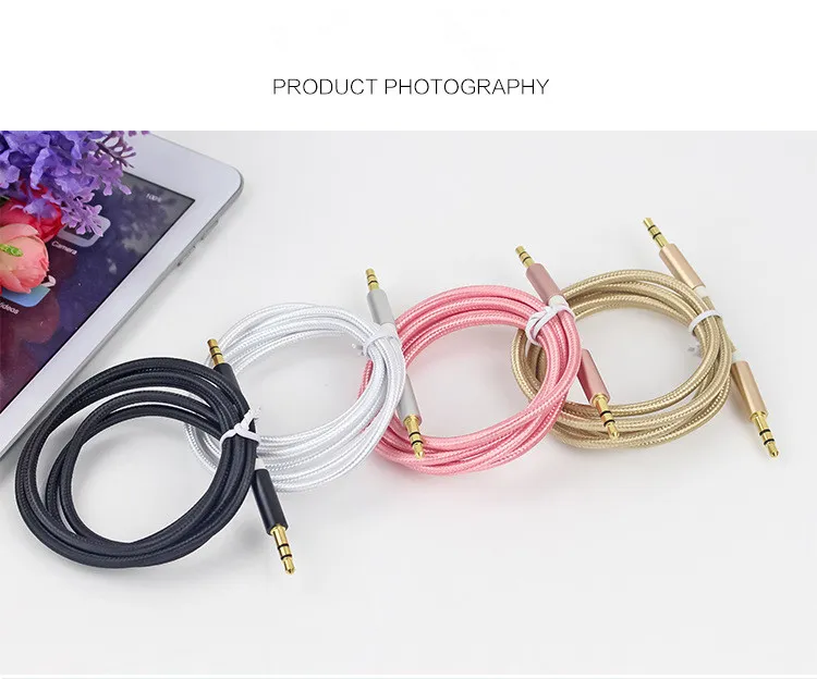 3.5mm Jack o Cable 3.5 mm Male to 3.5mm Male Aux Cable Gold Plated for iPhone Car Headphone Speaker Auxiliary Cable9866768