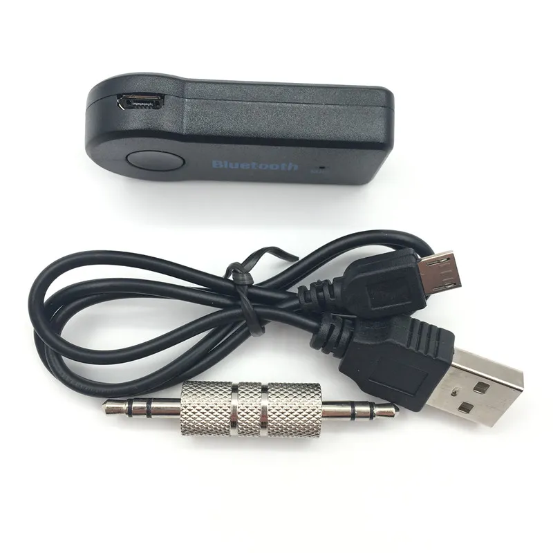 Stereo 3.5 Blutooth sem fio para automóvel de automóveis Adaptador de receptor Bluetooth AUX AUX 3.5mm A2DP para receitas de fone de ouvido Handsfree / lote