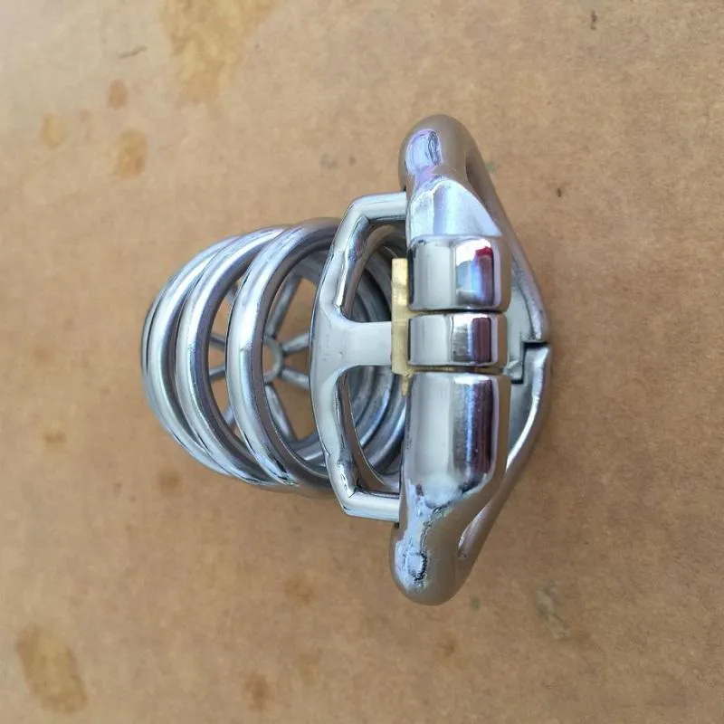Chastity Devices 4sizes snap ring can be opened 75mm male stainless steel cage