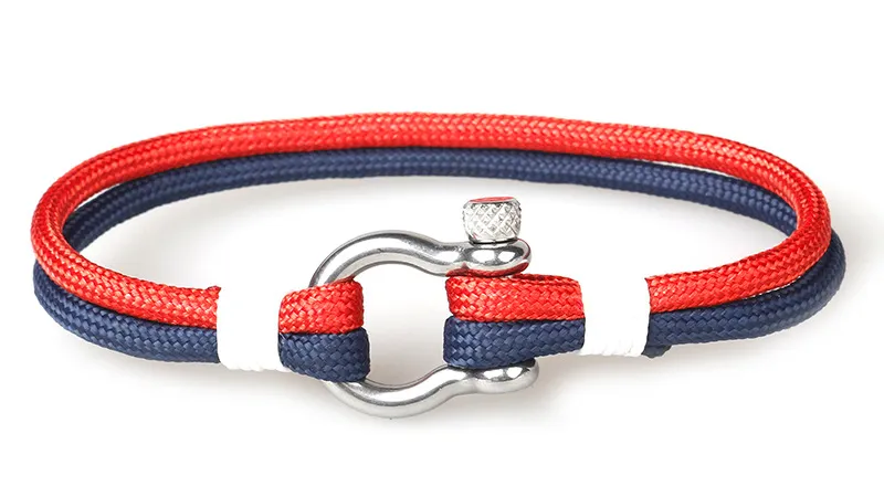 Pulseira De Couro Dos Homens Na Moda Esporte Jóia Do Acampamento Parachute cord Pulseira de Aço Inoxidável Fivela Para Pulseiras Mens Pulseiras