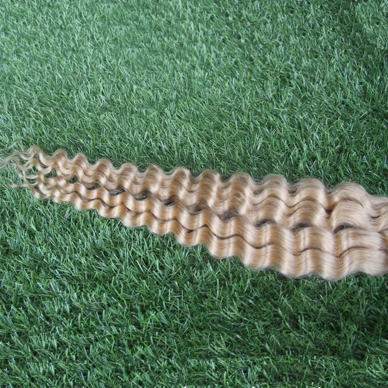 100g Brezilyalı Jerry Curl İnsan Örgü Saç Uzantıları Atık 10-26 inç İnsan Saç Toplu 25cm-65cm