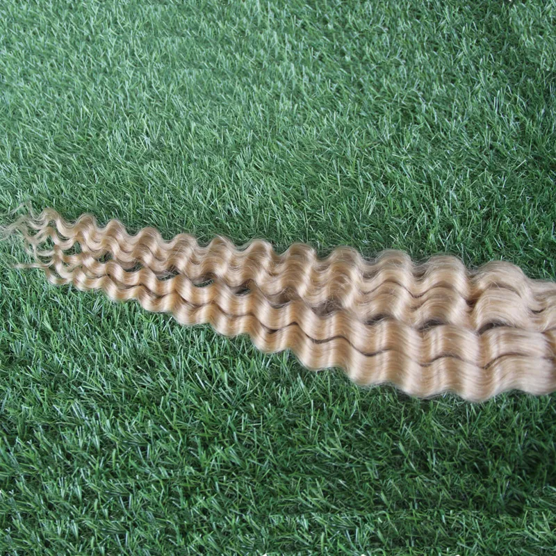 Extensions de cheveux humains brésiliens bouclés Jerry, sans trame, 100G, 10-26 pouces, en vrac, 25-65cm, 1 pièce