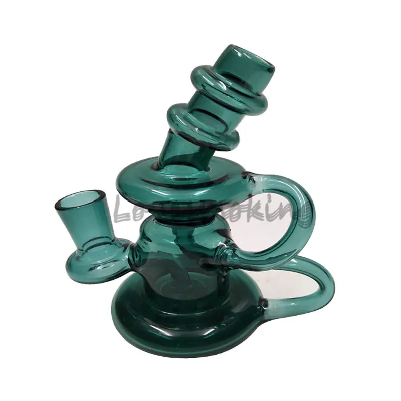 Nuovo design Pipa ad acqua in vetro Recycler Art Mini Bong Accessori 14mm Pezzo Tubi di fumo Dab Oil Rig Bubbler Rigs Vortex Narghilè W20A