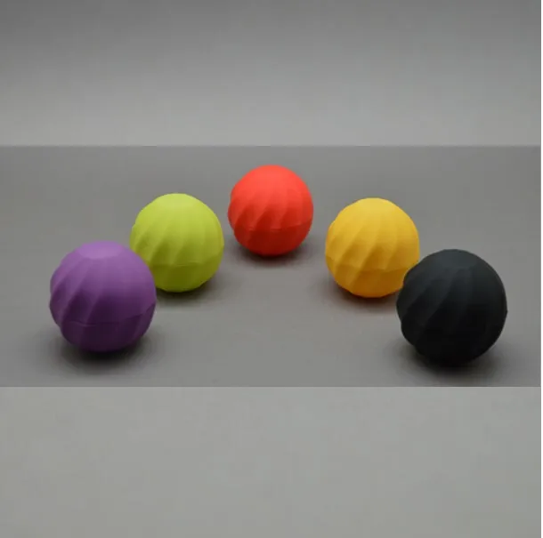 Blank Cosmetic Ball Container 7g 5colors Lip Balm Jar Eye Gloss Cream Sample Case Red Orange Purple Green Black