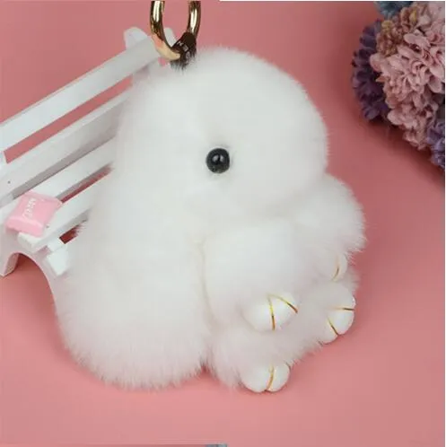 low price keychain cute rabbit pendant for bag keys car bag accessories made in China