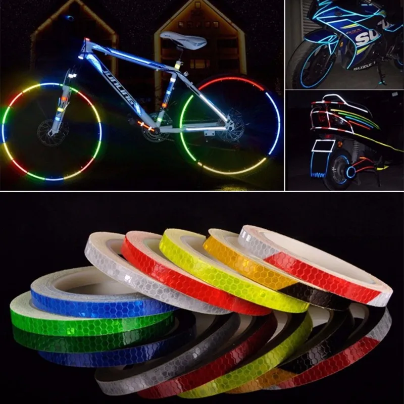 8 M * 1 Cm Bunte Reflektierende Aufkleber Streifen Motorrad Fahrrad  Fluoreszierende Reflektor Sicherheit Felge Aufkleber Band Für Motorrad  Fahrrad Von 9,59 €