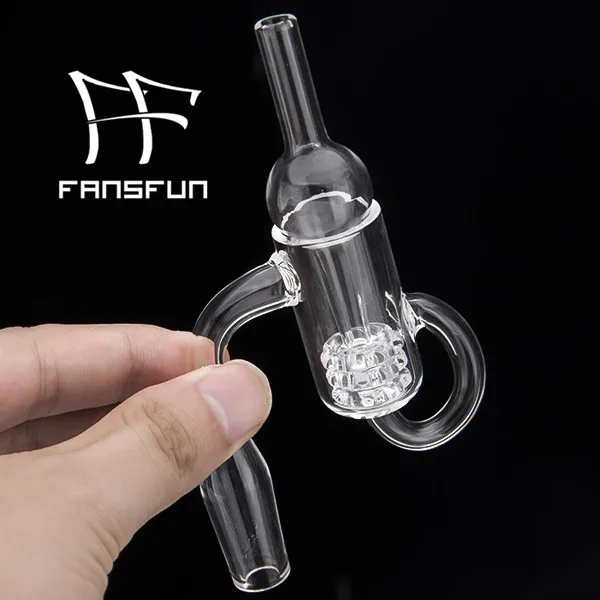 Nuovo diamante rimovibile Knot Loop quarzo Banger fumo con inserto in vetro Bubble Carb Cap 10 / 14m / 18mm maschio femmina trasparente Dab Rigs