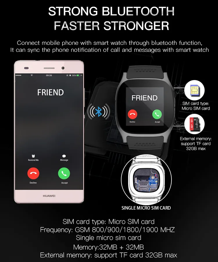 T8 smart sales watch military quality