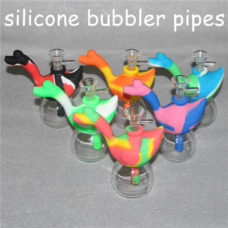 Glas Oliereiljes Bongs Accessoire Hookahs Mini Siliconen Mondstukken Nozzle Pijp Fit Rig Heady Bubbler Water Bong met Perc Bowl